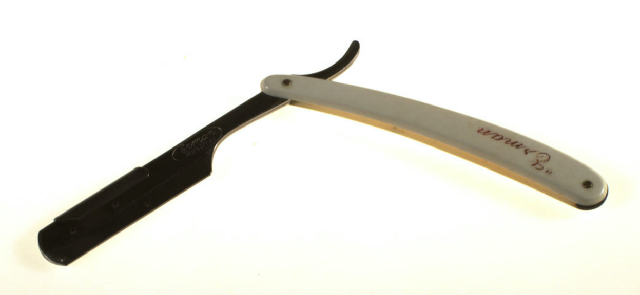 A cut-throat razor.