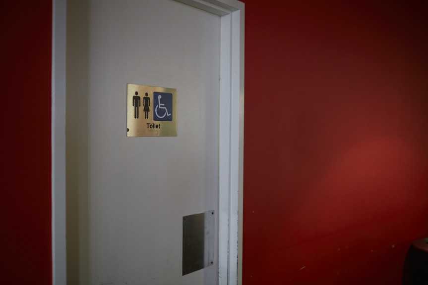 Toilet door