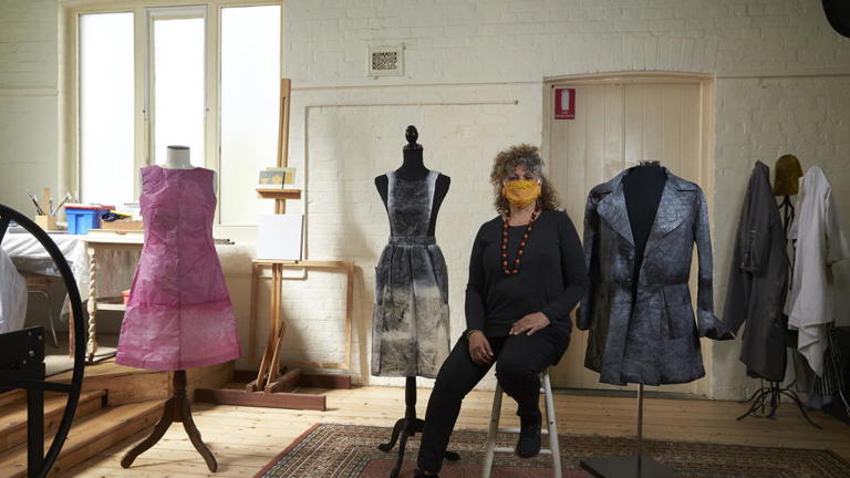Woman in an art studio