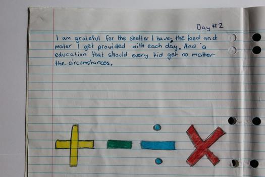 A page in a journal