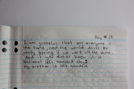 A page in a journal