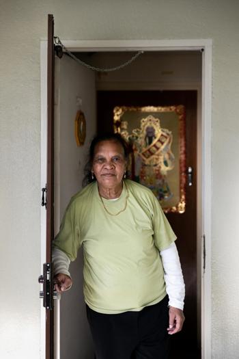 Woman in doorway