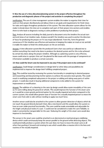 This folio page is an evaluative discussion of project. Valentino considers the project planning process and whether the end product could be improved if the project were continued.