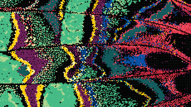 Pixelated colourful graphic