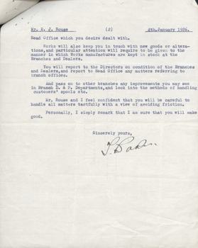 Type letter on white paper