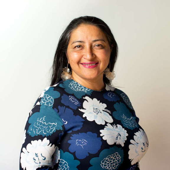 woman smiling