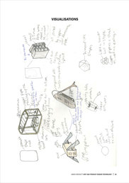 Visualisations for the design, with illustrations showing different aspects of the computer case and its construction.