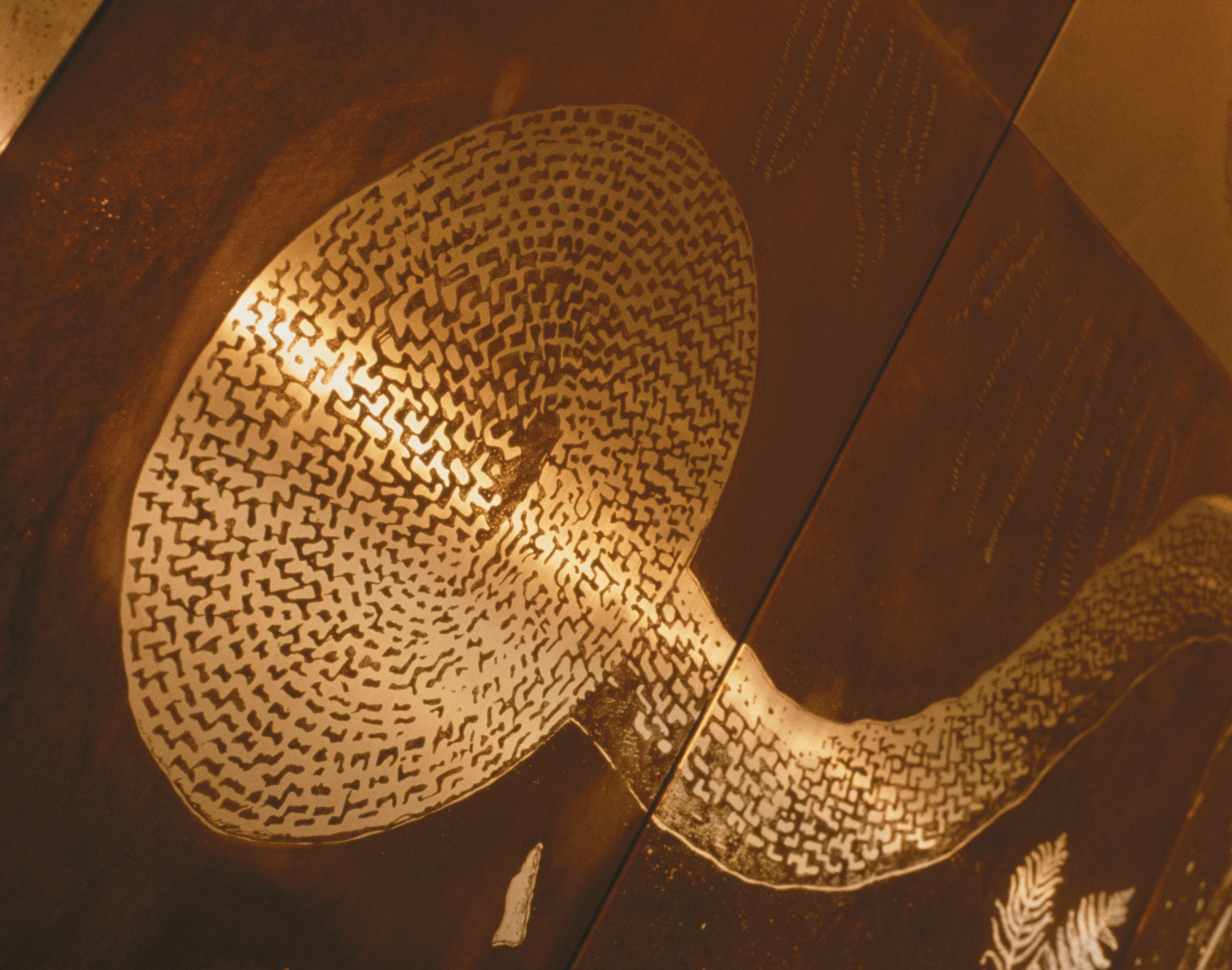 Detail of zinc etching