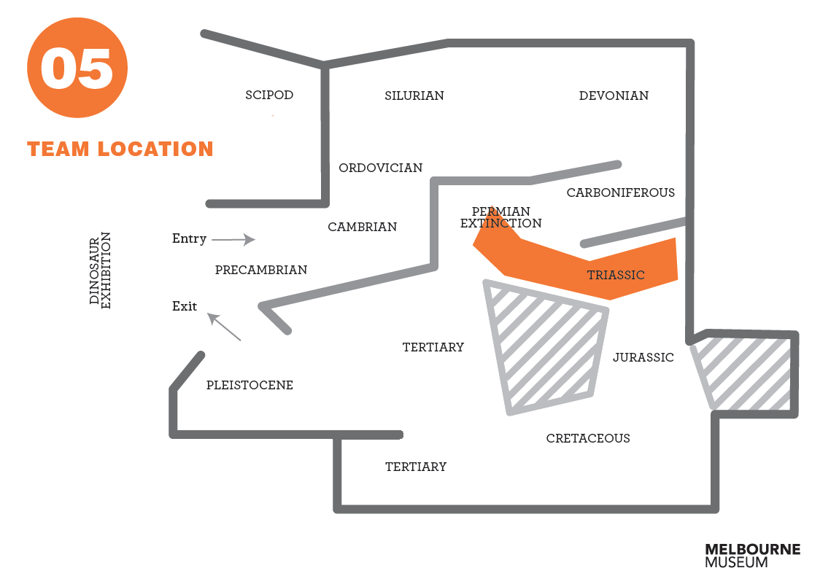 Floor plan of 600 million years exhibition
