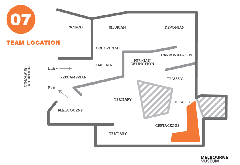 Floor plan of 600 million years exhibition