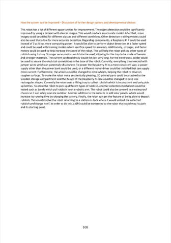 This folio page evaluates the success of Siddharth Shrivastava’s integrated controlled system, the ‘Autonomous Litter Collecting Robot’.