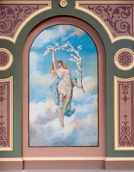 Sylphs, Spring, detail of Royal Exhibition Building Interior following restoration.