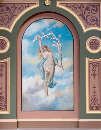 Sylphs, Spring, detail of Royal Exhibition Building Interior following restoration.