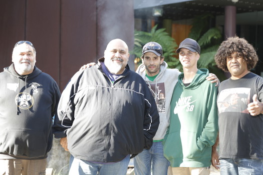 Group of five men