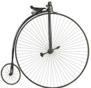 A high-wheeled bicycle