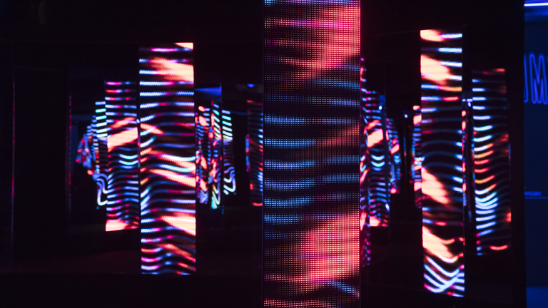DeepDream by Kit Webster, LightTime art installation on display in Scienceworks
