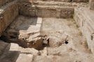 Ruins of a hot bath showing remains of underground heating