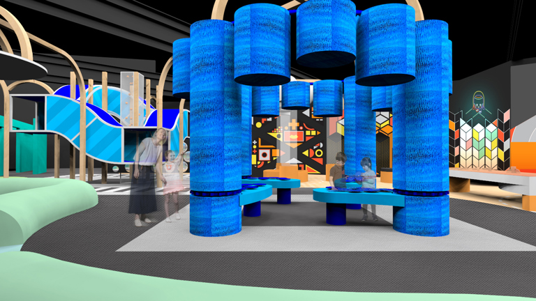 Concept design for Ground Up: Building Big Ideas Together.