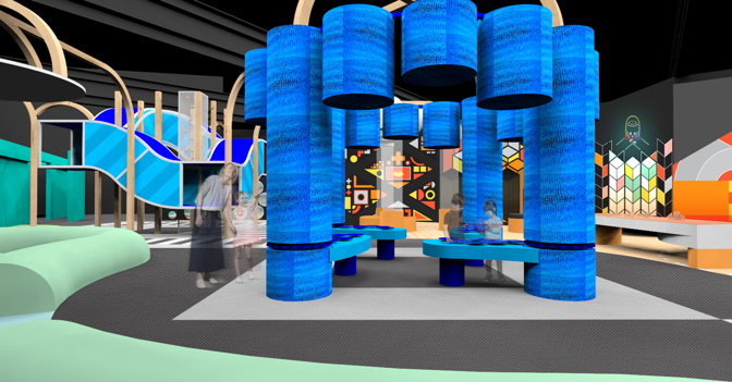 Concept design for Ground Up: Building Big Ideas Together.