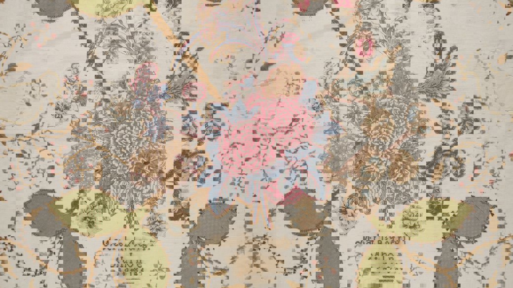 Detail of a quilt made in 1843