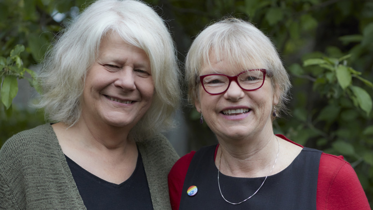 Portrait of two people