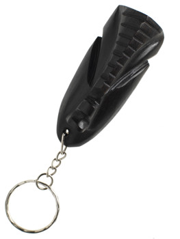 Wooden carved mask key ring.