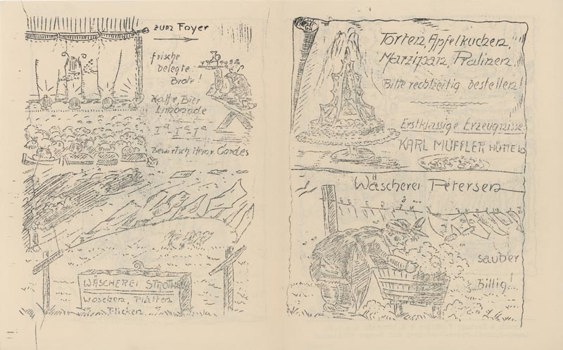 Theatre Program, Tatura, 1941. It features an advertisement for Karl's cakes.