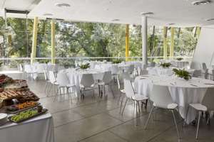 Room with tables and chairs