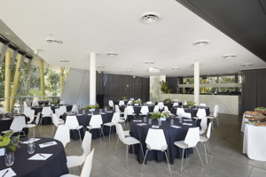 Room with tables and chairs