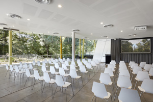 Room with tables and chairs