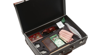 Suitcase with objects