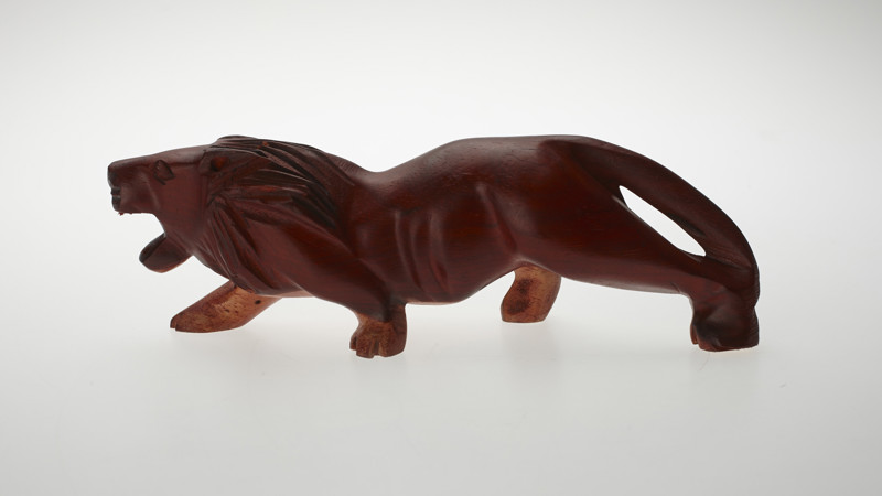 Wooden Lion figurine