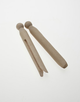 Wooden clothes pegs