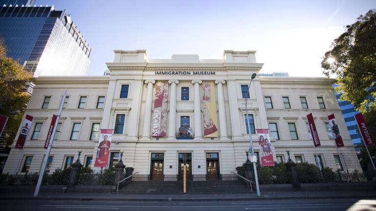 Immigration Museum from Flinders Street in afternoon