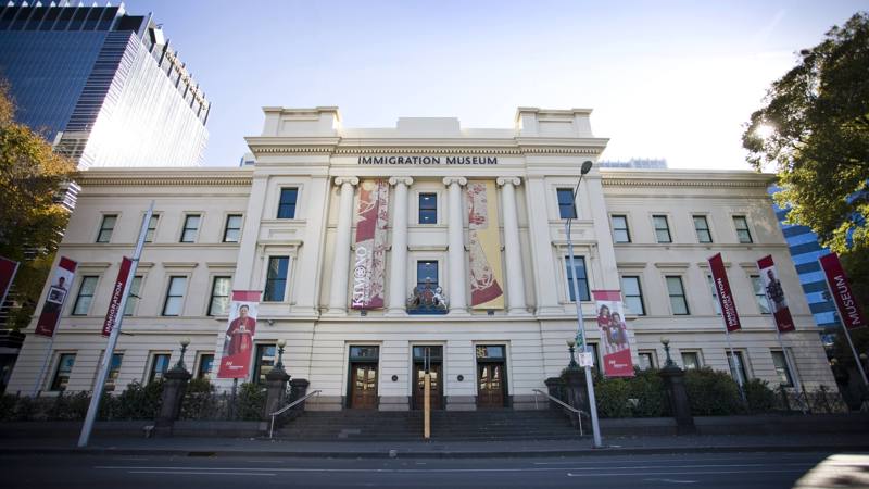 Immigration Museum from Flinders Street in afternoon