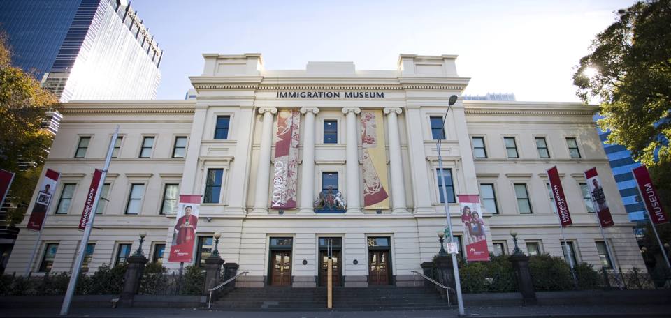 Immigration Museum from Flinders Street in afternoon