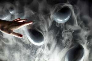 A hand in some mist