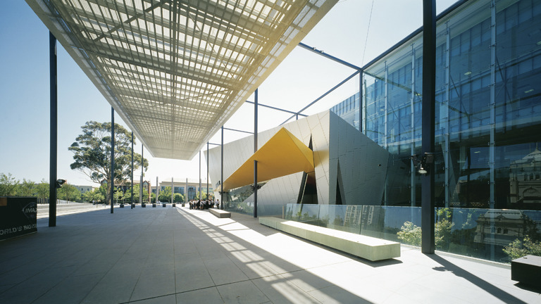 Melbourne Museum entrance.