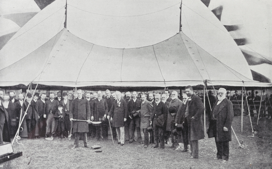 Turning the first sod of the Outfall Sewer, Werribee, 19 May 1892