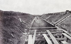 Outfall sewer no. 1 section during construction, Werribee, circa 1893