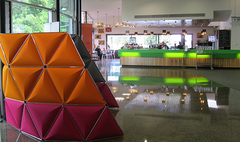 Interior of a cafe