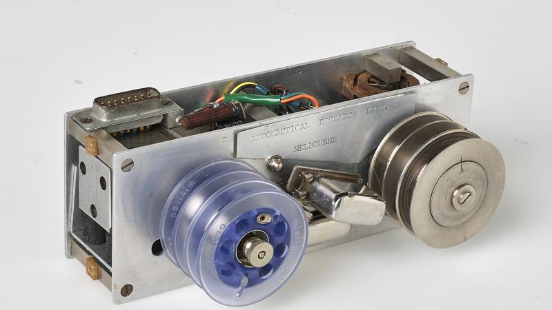 Metal box with two wheels attach to the front