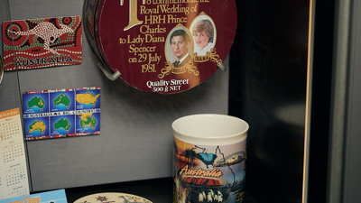 A display in Leaving Home exhibition at the Immigration Museum.