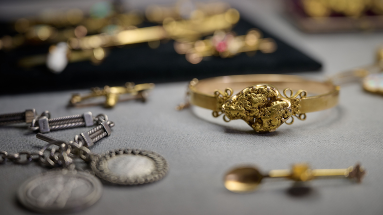 Selected pieces from the State of Victoria Gold Jewellery Collection