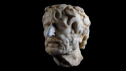 marble head of the roman philosopher pseudo Seneca