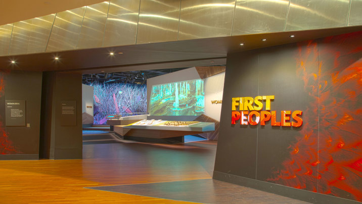 Entry to First Peoples exhibition at Bunjilaka, Melbourne Museum