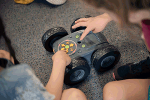 Kindergarten children building foundational skills in problem-solving, coding, and teamwork as they program a Rugged Robot during Museum Victoria's Rockets and Robots kindergarten incursion program 