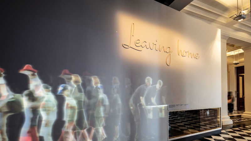 The entrance to Leaving Home exhibition at Immigration Museum.